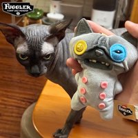 Fuggler Genuine Dark Lane Night Cat Series Blind Box Teeth Monster Cute Ugly Plush Doll Hanging Bag Charm Toy Girl Birthday Gift