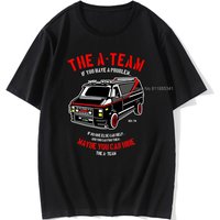 THE New A-TEAM T-SHIRT Mens Van Funny 80's TV Program Show Cotton Mr-T Unisex Oversized 100% Cotton Top