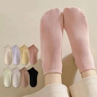 Women'S Solid Color Short Socks Cotton Casual Ankle Socks Breathable Athletic Sports Socks Summer Bulk Soft Fashion Socks