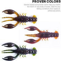 Hanlin Floating 65mm 4g Crawfish Larvae Soft Silicone Bait Jigs Wobbler Worms Fishing Lures Artificial Swimbait Bass Pike Tackle