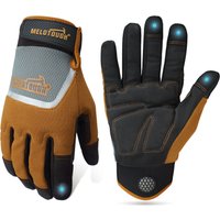 Work Gloves for Men Women,Heavy Duty Mechanic Gloves for Garden Yard Warehouse,Breathable Touch Screen Working Gloves