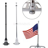 Motorrad Flagge Pole Mount Gepäck Rack Flagge Regal Mit Basis Einstellbar Für Harley Sportster XL883 Touring FLHT Road King Glide