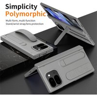 For Google Pixel 10 9 Pro Case Skin Friendly Folding Hinge with Elastic Wrist Band Screen Tempered Film Cover Pixel Fold 2 Stand