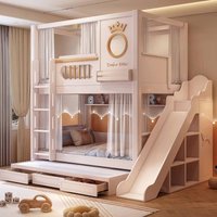 Nordic Expandable Kids Beds Decoration Storage Custom Design Kids Bed Princess Girls Modern Lettino Per Bambini Furniture Home