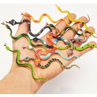 12PCS Mini Realistic Snake Gag Gifts Scary Toys Funny Prank Props For Kids Boys Girls Halloween Party Favors Stocking Stuffers