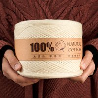 Hand Knitted Pure Cotton Yarn for DIY Baby Clothes Xinjiang Cotton Unbleached Undyed Full Cotton Thread for Infant Knitting