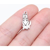 WYSIWYG 20pcs 17x8mm Antique Silver Color Husky Charms For Jewelry Making
