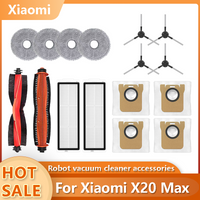 For Xiaomi Robot Vacuum X20 Max / X20 Pro Parts Accessories Roller Brush Side Brush Hepa Filter Mop Cloth Dust Bag Replacement