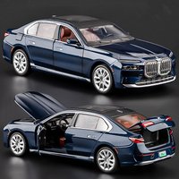 1:24 BMW serii 7 i7 G70 Alloy Luxy Model samochodu Diecast Metal Pure Electric Vehicles Limuzyna Model samochodu Dźwięk Światło Dzieci Zabawka Prezent