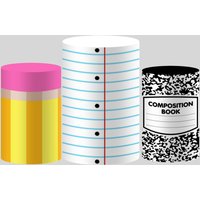 Homework Book Cylinder Backdrop Covers Back To School Graduation Season Party Plinths Pedestal Background Decor Elastic Custom