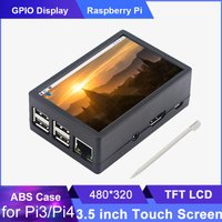 3. 5-calowy ekran dotykowy TFT LCD 480*320 GPIO do Raspberry Pi 3B/3B+/4B, monitor z obudową ABS do Raspberry Pi 4 Model B 3B+ 3B