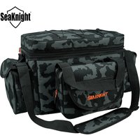 SeaKnight Brand SK003 22L Large Fishing Bag Waterproof Nylon Multifunctional Fishing Tackle Pack Outdoor Shoulder Bag 50*27*28cm