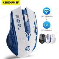 KEBIDUMEI Bluetooth Mouse 2.4G USB Dual Mode Gaming Computer Rechargeable Wireless Mouse E-Sports 1600DPI Mouse For PC Computer