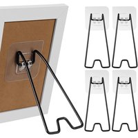 Self-Adhesive Picture Frame Stand No Drill Photo Frame Back Support Holder,Damage-Free Reusable Metal Easel Stand