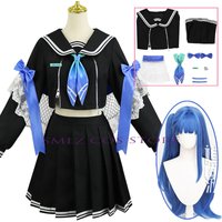 Alkana Cosplay Game NIKKE Arcana Cosplay Black Skirt JK Uniform Wig Set Halloween Party Play Outfit for Woman Dress