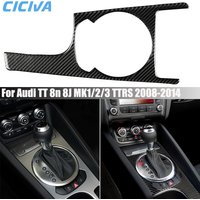 Carbon Fiber Car Accessories Gear Cup Holder Interior Cover Modified Trim Sticker For Audi TT 8N 8J MK1 MK2 MK3 TTRS 2008-2014