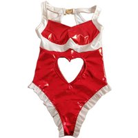 New design Two-tone womens catsuit dress Shiny metallic Cute princess tight fitting jumpsuit dance outfit customized