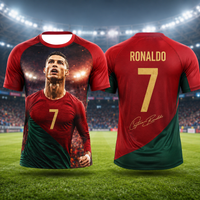 Ronaldo Football Jersey For Men Breathable Soccer Fan Shirt Lightweight Sports Kids Top For Training Outdoor And Street Wear