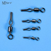 100Pcs Drop Shot Swivels Rolling Swivels Line Clip Connector Sinker Weight Mold Fishing Line Fast Connector Fishing Accessories
