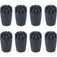 8pcs Thickened Universal Trekking Pole Wear Resistant Stick Ends Rubber Tip