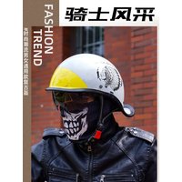 AliExpress NONE Retro Motorcycle Helmets for Men Vintage Motorbike Half Helmet with Built-in Lens Summer Electric Bike Safety Cap Fashion Harley