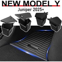 Bac de rangement de coffre pour Tesla modèle Y Juniper, organisateur de coffre arrière, coffre de rangement d'angle, paquets de rangement latéraux, accessoires, 2025 2026