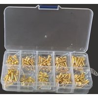 200 Stück yfs m3 12,9 Grad vernickelt vergoldete Schrauben sortierter Satz (200 Stück) mit Mini-Box scm435 Schrauben aus legiertem Stahl