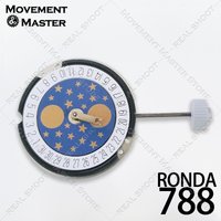 Ronda 788 Swiss Quartz Watch Movement 3 Hands Moon Phase Date 20mm Battery No. 362 High-Quality Watch Repair Parts