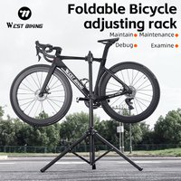 WEST BIKING Bicycle Repair Stand Rack Foldable Bike Storage Adjustable MTB Road Bike Maintenance Workstand Display Holder Indoor