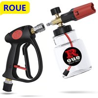 ROUE 1/4” Quick Connect Car 4500PSI Wash High Pressure Spray Gun Stainless Steel Brass M22-14mm for Karcher/Nilfisk/Bosch Lavor