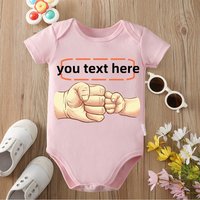 Custom Text (Baby's Name) Jumpsuit It's all Settled Print Cotton Onesie 0-12 Months Triangle Romper Design DIY Newborn Clothes