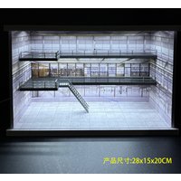 Modular 1/64 Scale Car Parking Lots Garage Diorama Models Stackable Levels for Hot Wheels Tomica Car Collection Box Gifts
