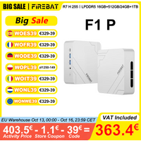 FIREBAT F1 P Mini PC 16GB/24GB LPDDR5 5600MHz 512GB/1TB SSD AMD Ryzen 7 H 255 Win11 Pro Wi-Fi 6 BT5.2 USB4.0 Gaming Desktop Mini Komputer do gier