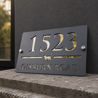 Custom Acrylic House Number Sign Personalized Address Plaque Modern Door Number Outdoor Wall Mounted Street Name Sign Home Decor