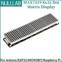 MAX7219 8x32 LED Dot Matrix Display Module Red SPI 3.3V 5V Anti-reverse PH2.0 Interface Cascade For Arduino ESP32 Raspberry Pi