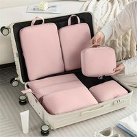 6 Pcs Travel Organizer Storage Bags Luggage Organizer Clothing Underwear Shoe Storage Bag Suitcase Packing Cubes Set Cases Pouch