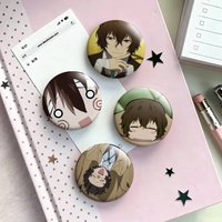 D-Dazai O-Osamu Anime B-Bungo Stray Dogs Badges 25 32 44 58 75 mm Round Fans Collect Friends Gifts Brooch Souvenir