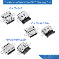 2/5/10pcs for Nintendo Switch NS Lite NS OLED Console Replacement Charging Port Power Connector Type-C Charger Socket Jack USB