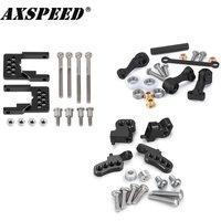 AXSPEED Metal Front Rear Shock Towers Mount Pull Link Rod Mounts Steering Set for 1/10 Tamiya CC01 RC Drift Truck Car Parts
