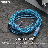 XINHS 4Core 7NOCC Hybrid Graphene Litz Structure Earphone Upgrade Cable IE900 2PIN MMCX QDC for Rinko Yume 2 S12 Pro MK4