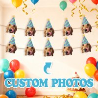 Custom Happy Birthday Photo Banner,party Hanging Banner Personalized Face Photo Banners