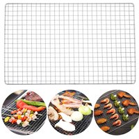 New Stainless Steel Grill Rack Grids Rectangular Nonstick Baking Cooling Rack Reusable Grilling Net Outdoor Barbeque Oven