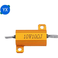 RX24-10W Aluminum Power Metal Shell Case Wirewound Resistor 0.01R~ 30K 1R 5R 10R 20R 22R 47R 100R 200R 470R 500R 1K 10K 20K Ohm