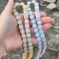 ESKEEM Hip Hop Clustered Tennis Chain for Men Iced Out Zircon Necklace Rapper Rock Jewelry Wholesale