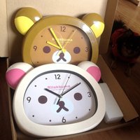 Cartoon Rilakkumas Bear Wall Clock Cute Korilakkuma Mute Seconds Quartz Clock Large Wall Mounted Clock Bedside Room Home Decor