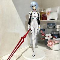 Hot 23cm Rei Ayanami Action Figure with Spear of Longinus EVA Neon Genesis Evangelion Anime Collectible Model Toy Gift for Fans
