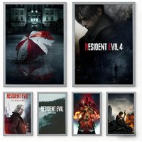 Trendy RResident Eviles Poster Easy Apply & Remove | Residue-Free | Multi-Scene Waterproof Wall Art