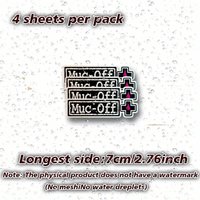 AliExpress NONE MUC-OFF Waterproof Bicycle Sticker 4-piece Set - Durable PVC material, scratch-resistant and UV-resistant, black and white text