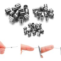 120-150Pcs/lot 1.5-4.0mm Stopper Spacer Crimp Tube Beads Crimp End Beads Connectors For DIY Jewelry Making Accessories Supplies