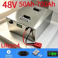 Hot Sale 48V High Capacity LiFePO4 Battery 50Ah-700Ah Rechargeable Battery with BMS for 4KW 9KW Solar PV RV Off-Grid Power